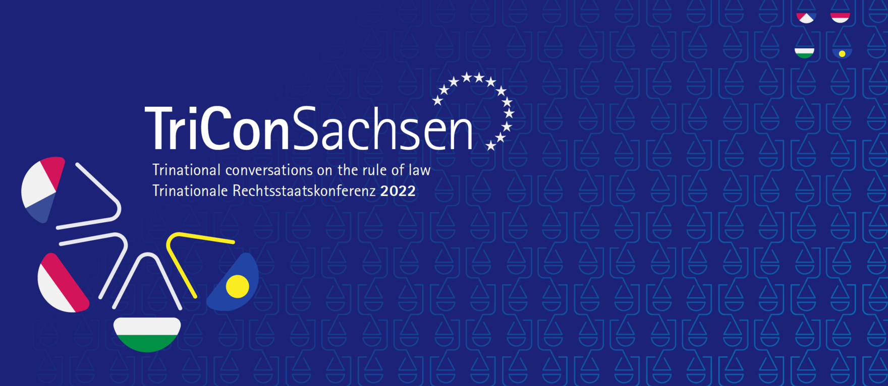 Key Visual der 1. Trinationalen Rechtsstaatskonferenz Sachsen